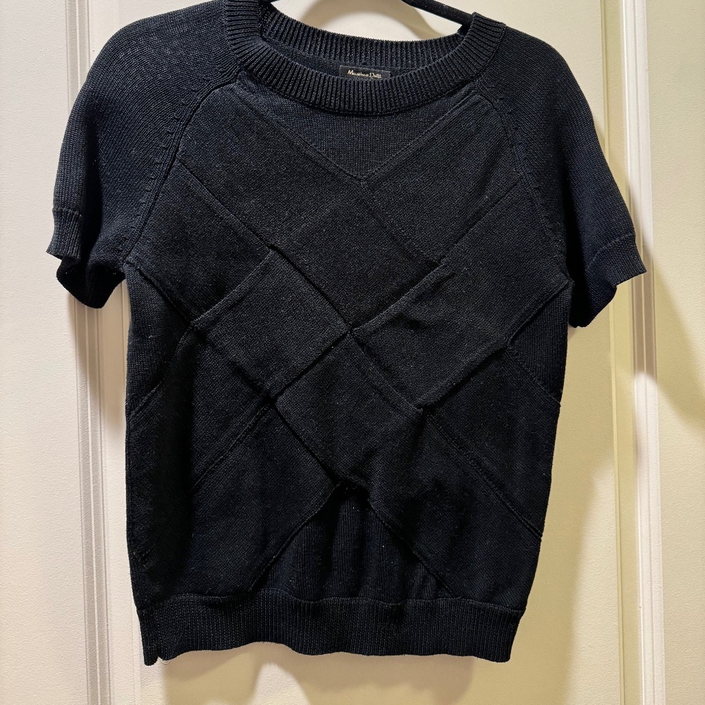 Massimo Dutti Knit Short Sleeve Sweater